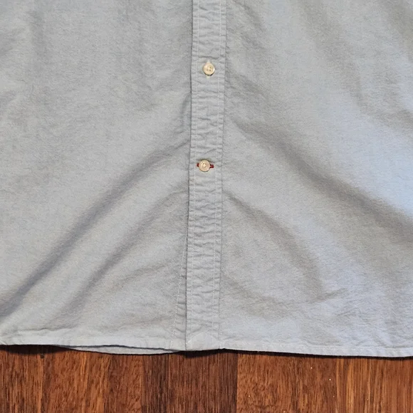 DANIEL CREMIEUX mens Short Sleeve Button Dress Shirt Size LARGE COLOR BLUE LL11 - Picture 7 of 16